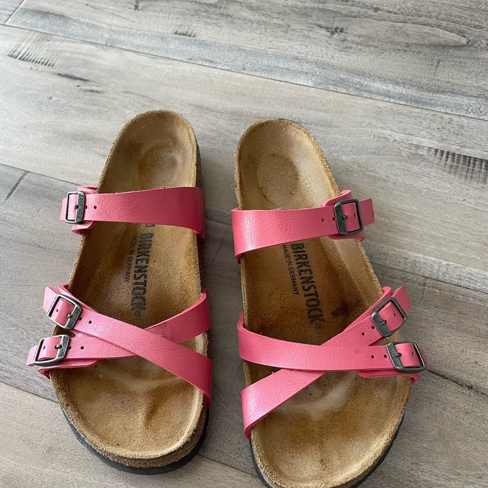 Franca Leather Birkenstocks, pink